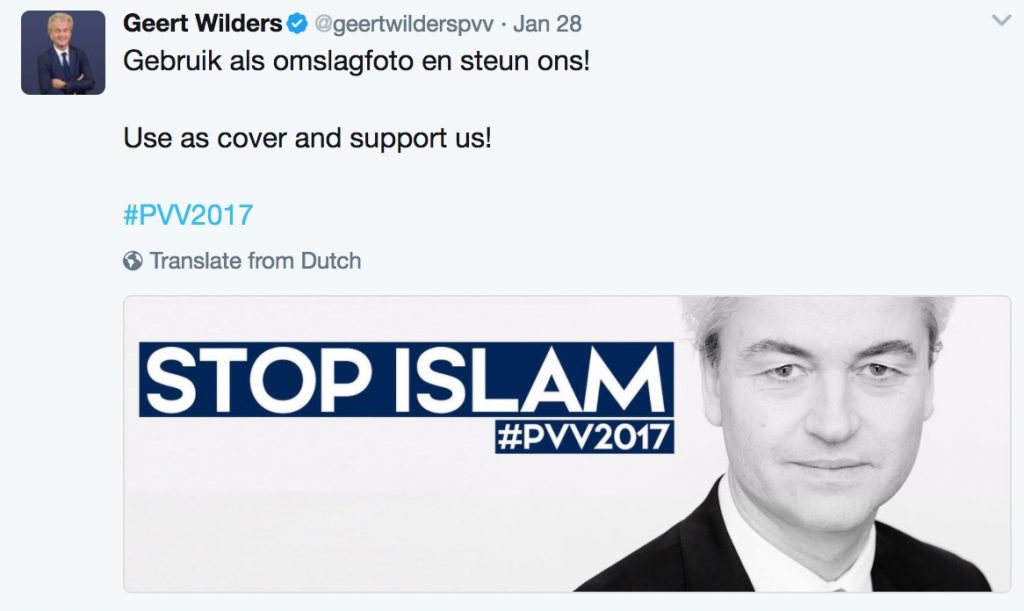 10 tuits de Geert Wilders, el Trump holandés (en versión aún más racista)