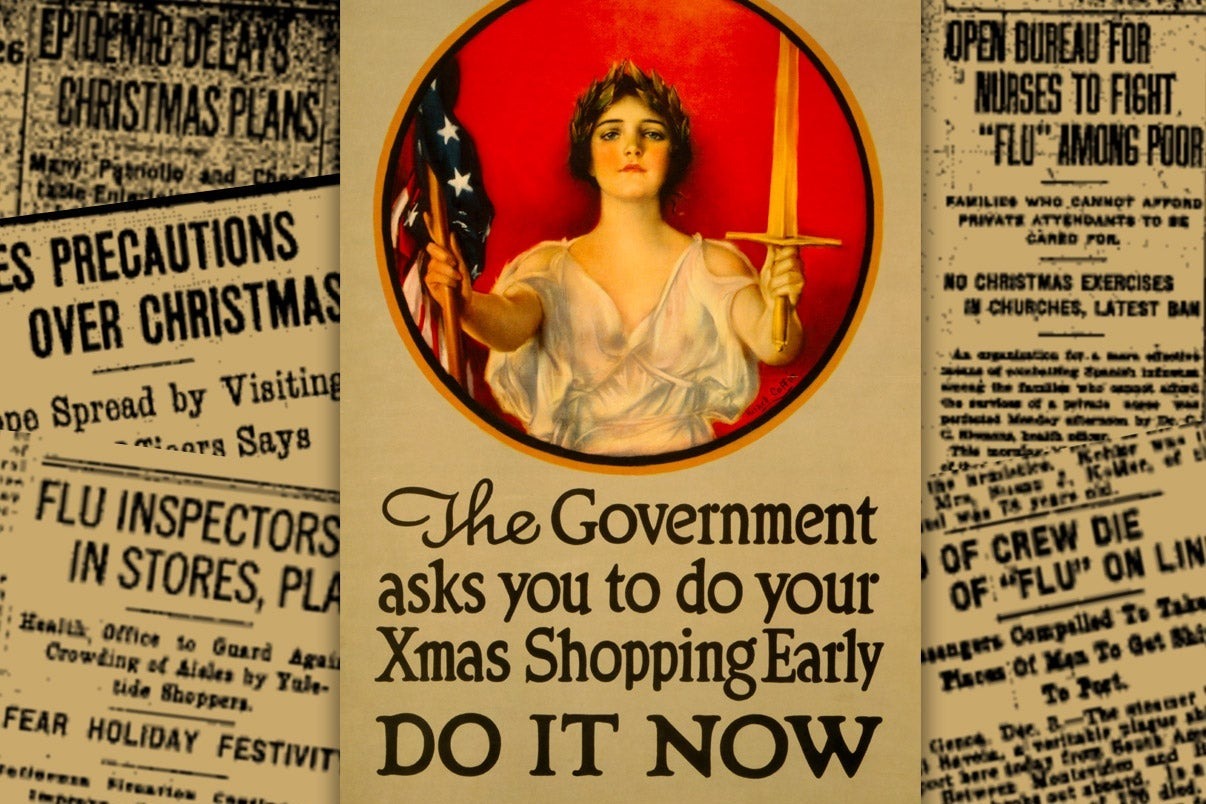 Las Navidades durante la pandemia de 1919