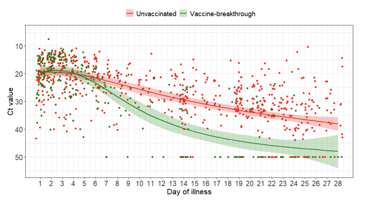 Carga viral en los vacunados y los no vacunados: en qué se parece y en qué se diferencia