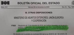 "Oficial: El idioma español, lengua extranjera en el País Vasco"