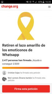 A vueltas con eliminar el lazo amarillo de WhatsApp