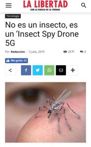 Vuelas menos que el dron insecto espía 5G