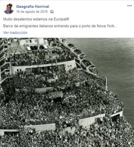 No es un "barco de emigrantes italianos"