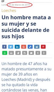 Hay 3.600 suicidios al año en España, pero "ayer" no "se suicidó un hombre de 47 años"