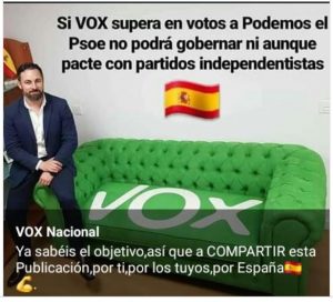 El bulo de "si Vox supera en votos a Podemos"