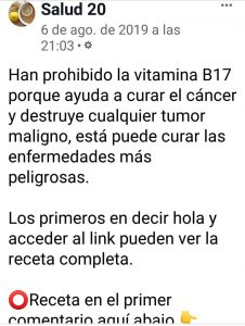 Vitamina B17 contra el cáncer, medio siglo de palos científicos