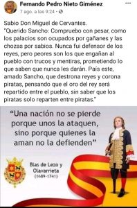 Reyes y piratas que no salen en El Quijote y otras falacias filibusteras