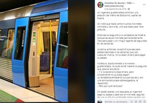 El cuento del torno gratuito para gente sin dinero en el metro de Estocolmo