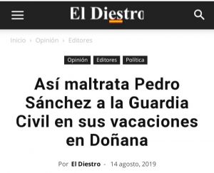 Pedro Sánchez no está en Doñana y los que lo afirman son los de siempre