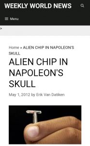 La 'teoría' del chip en el cráneo de Napoleón tras ser abducido por extraterrestres