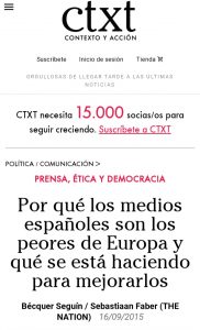 Ese empeño en que los medios españoles son los menos fiables