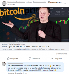 "El último proyecto de Tesla" te lo pegan en tu Facebook y es otro timo sobre bitcoins