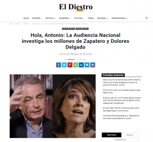 La denuncia por fraude fiscal que no imputa a Zapatero y Delgado