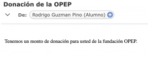 El email surrealista en nombre de la "OPEP" que presuntamente manda un "alumno" de la "USM"