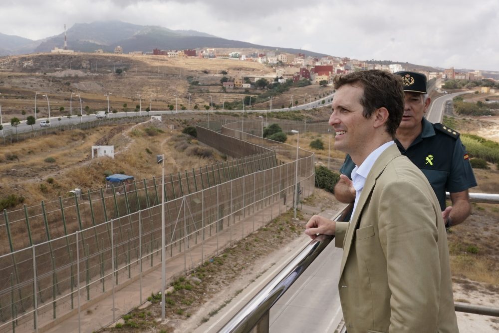 Pablo Casado durante una visita a Melilla en agosto de 2018. Foto: Partido Popular.