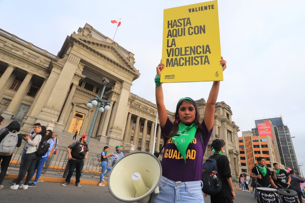 Marcha contra la violencia hacia la mujer en Lima, Perú, 2019 / @Amnistía Internacional - Juan Pablo Azabache