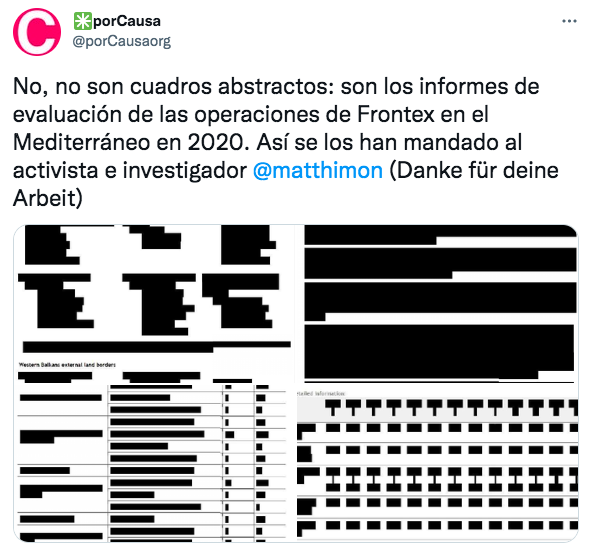 Informes de Frontex censurados.