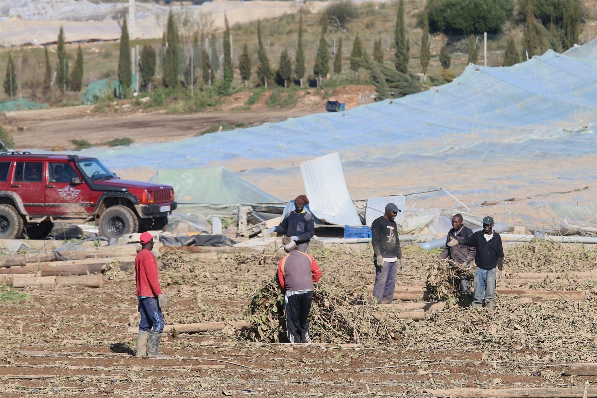 Invernaderos en Nijar (Almería) afectado por el temporal Gloria. Almería a 30 de enero del 2020. Foto: Rafael González / Europa Press