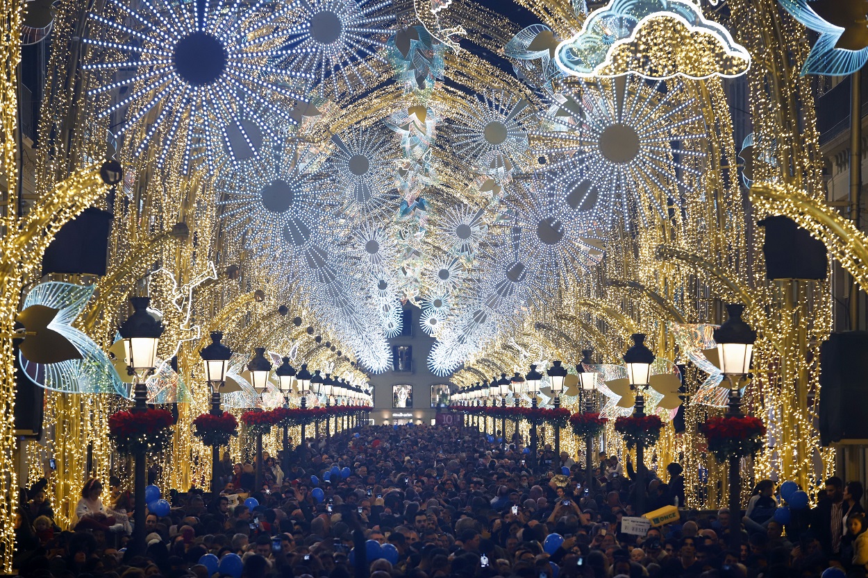 Encendido de las luces de Navidad en Málaga. E.P./Álex Zea