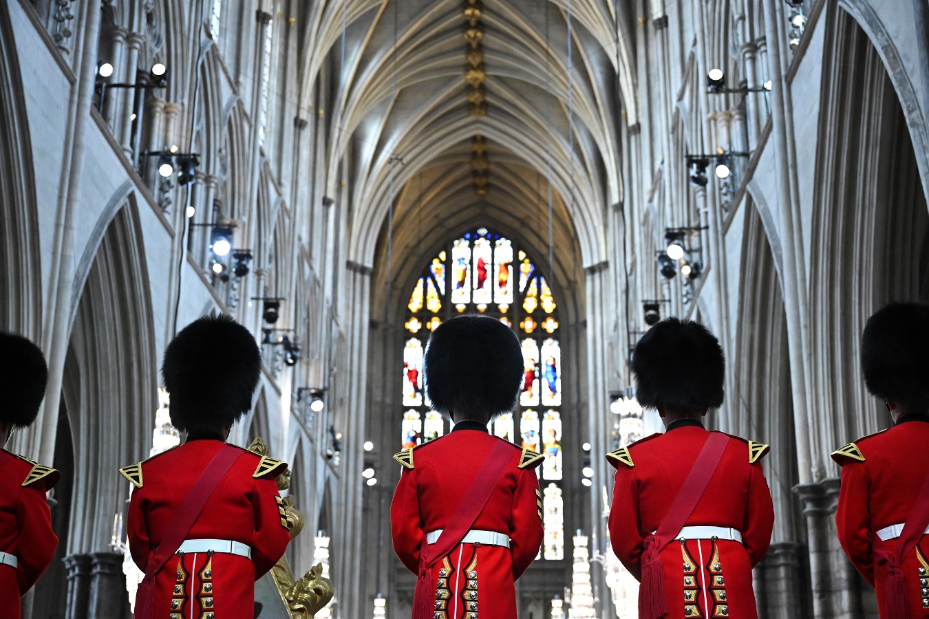 Miembros de la guardia real británica durante el funeral de la reina Isabel II en la Abadía de Westminster. E.P./Ben Stansall/PA Wire/dpa