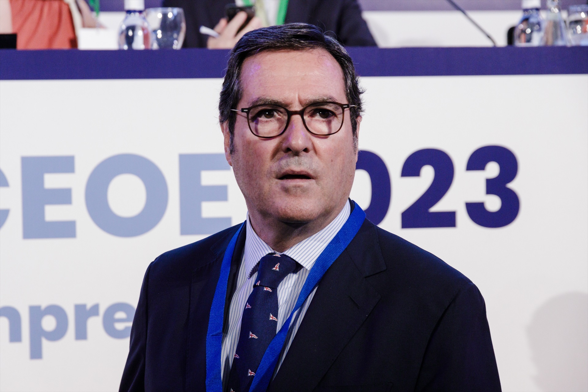 El presidente de la CEOE, Antonio Garamendi, durante la celebración de la Asamblea General 2023 de la CEOE (Foto de Archivo). -CARLOS LUJÁN / Europa Press