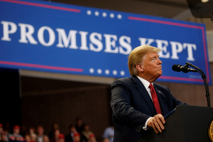 El presidente de EEUU, Donald Trump, en un acto político en Rochester (Minnesota). REUTERS/Leah Millis