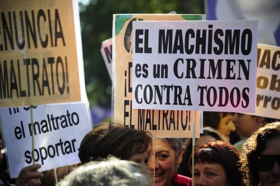Manifestación contra la violencia machista, en Madrid. AFP/Curto de la Torre