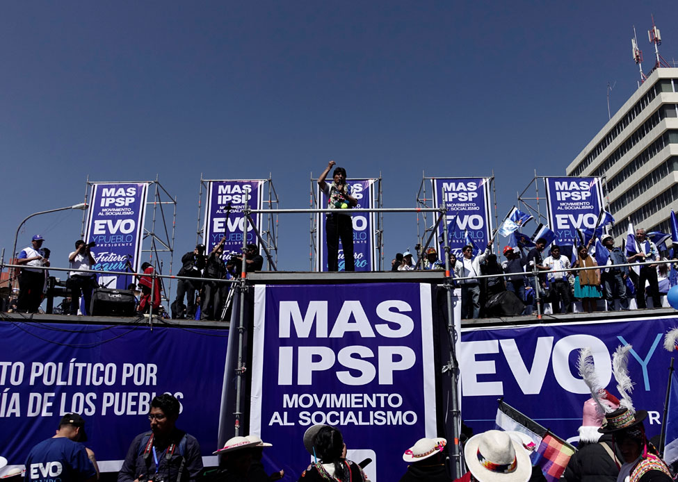 El presidente de Bolivia, Evo Morales, en un acto de la campaña electoral. REUTERS/David Mercado