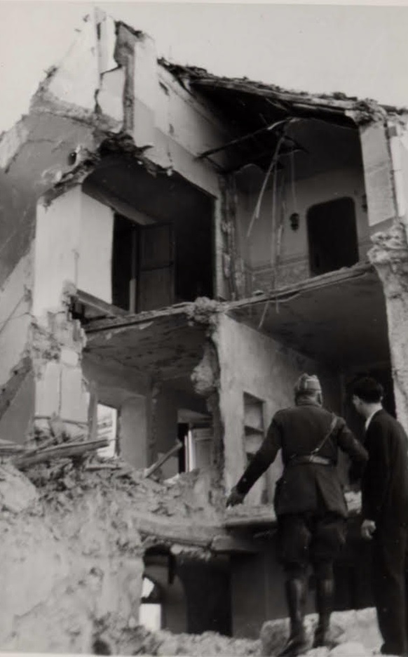 Imagen de Cabra tras el bombardeo.