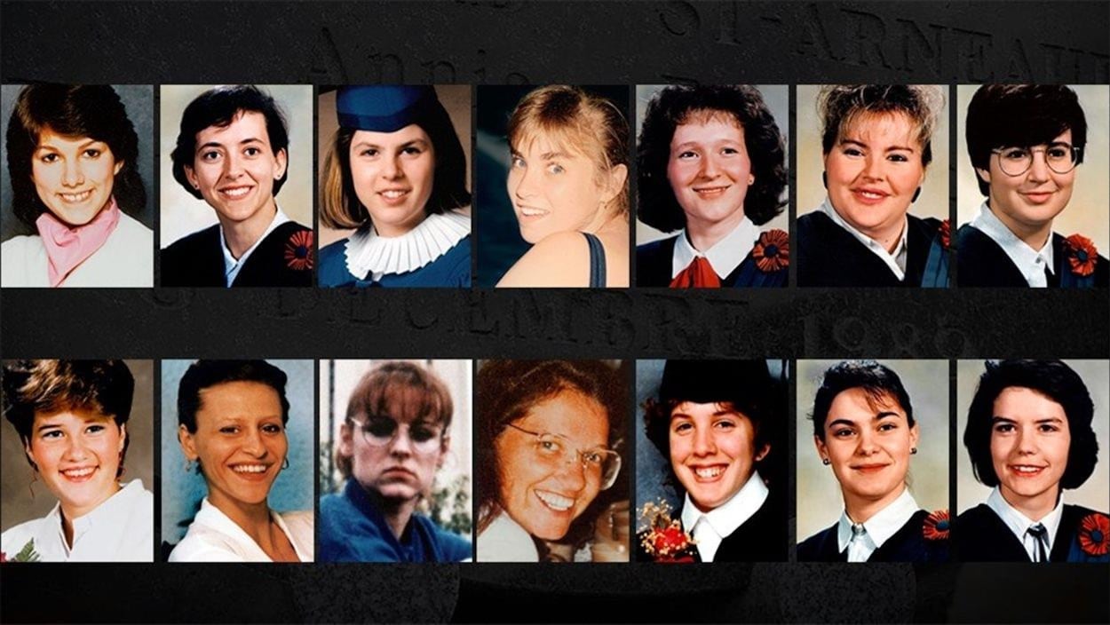 Las 14 jóvenes víctimas de la masacre de la Escuela Politécnica de Montreal.