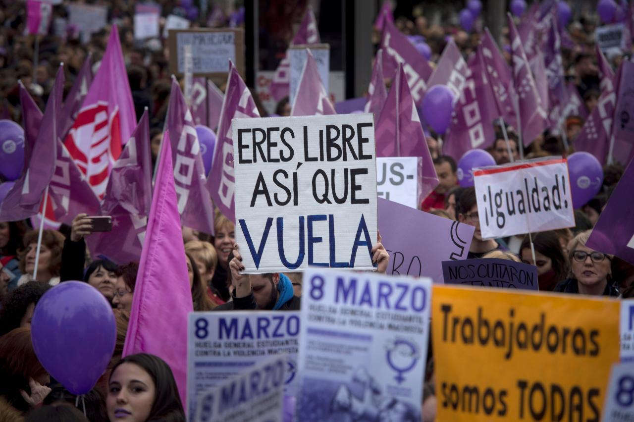 Manifestación del 8M de 2018 en Madrid. EFE