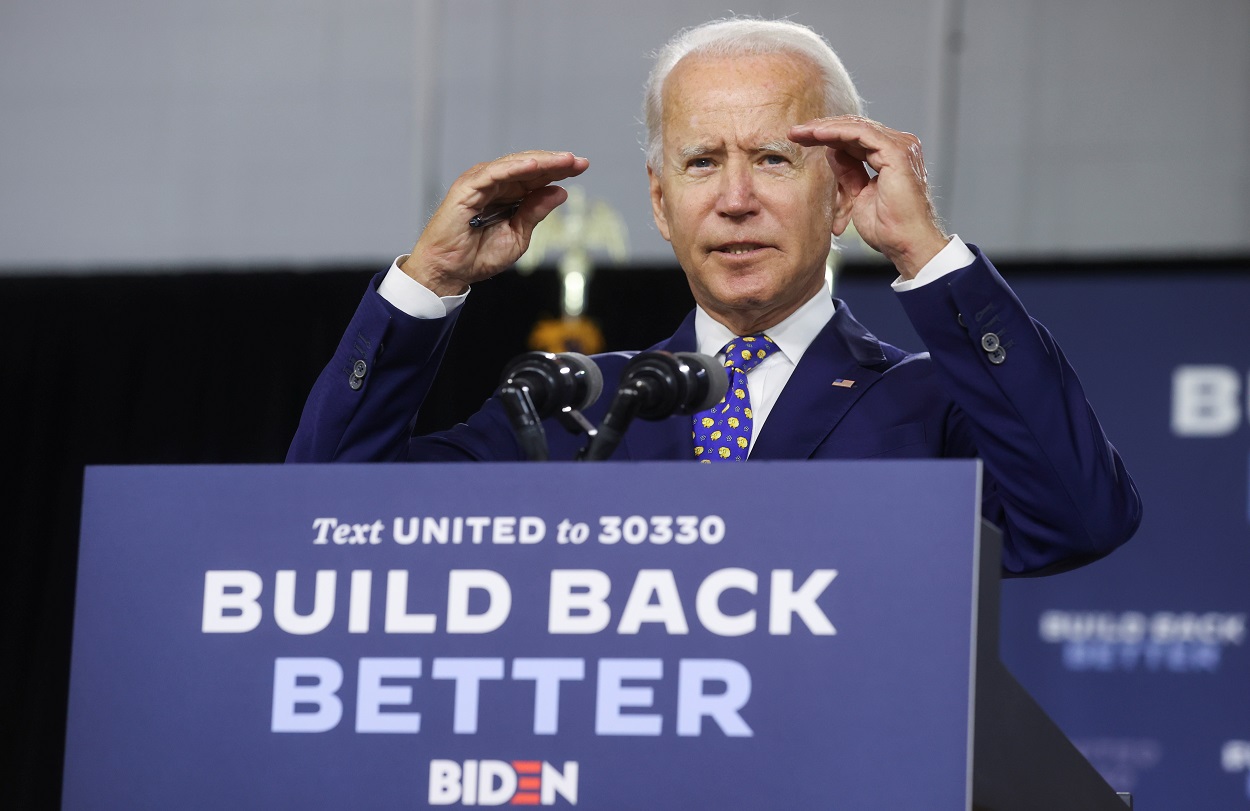 El candidato del Partido Demócrata a la Casa Blanca, Joe Biden, en un acto de campaña en in Wilmington (Delaware). REUTERS/Jonathan Ernst