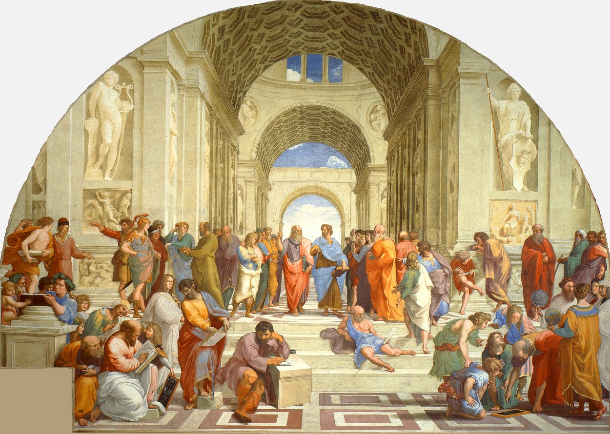 'La escuela de Atenas', fresco de Rafael Sanzio, en el Vaticano.