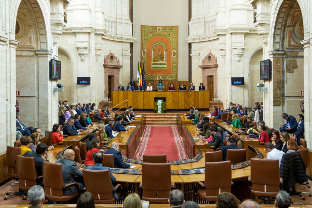 Vista del Pleno del Parlamento de Andalucía. EFE