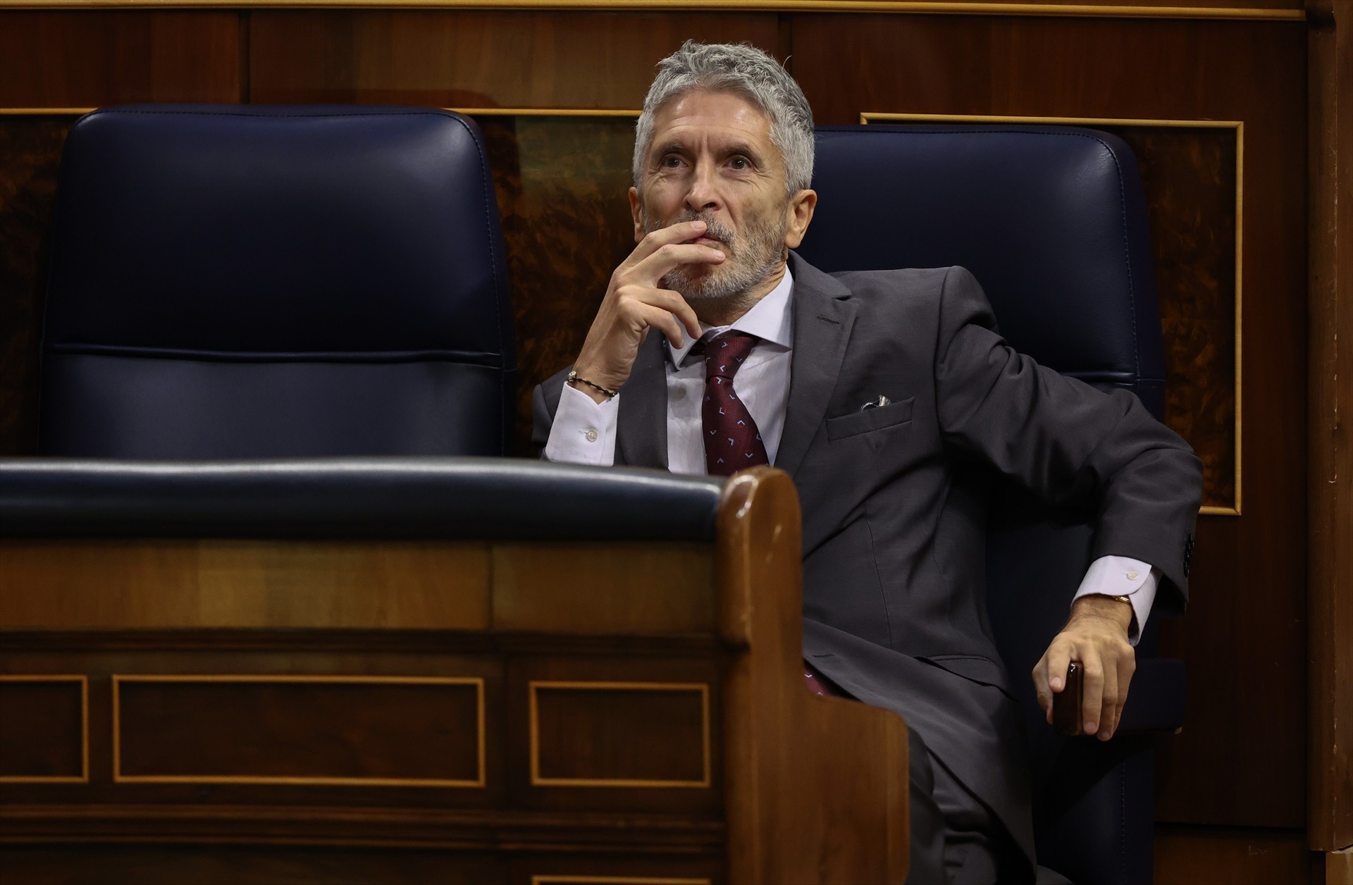 El ministro de Interior, Fernando Grande-Marlaska, durante una sesión plenaria en el Congreso de los Diputados, a 2 de noviembre de 2022, en Madrid (España). -Eduardo Parra / Europa Press