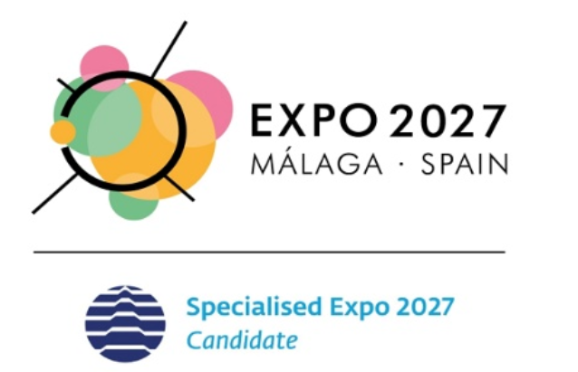 Logo del proyecto de Málaga para acoger una Expo Internacional en el año 2027. -Ayuntamiento de Málaga