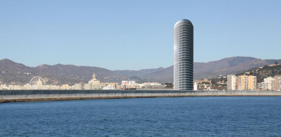 El rascacielos de Málaga.- Plataforma 'Defendamos Nuestro Horizonte'.