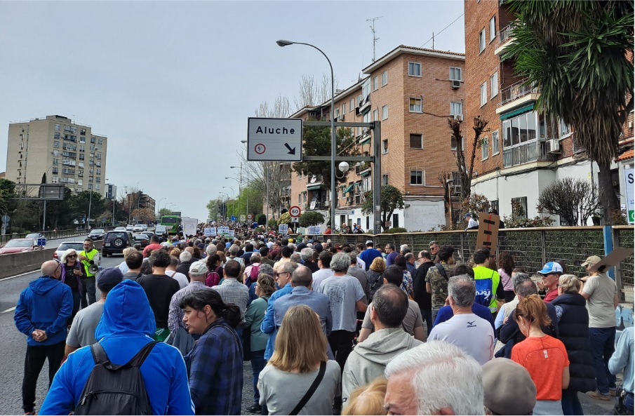Manifestación en Aluche.- Alianza Verde