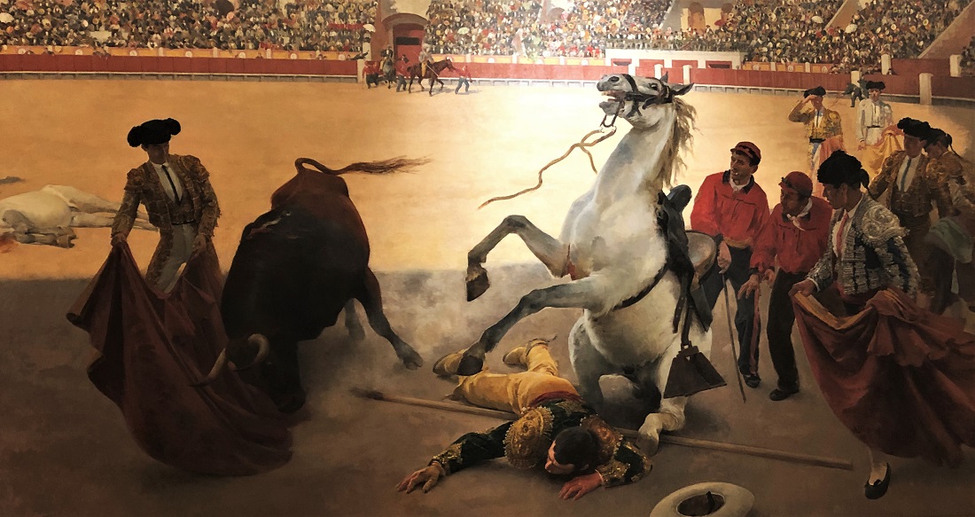Aunque la tauromaquia se vista de seda, su crueldad se queda. (Imagen: ‘El Quite', de Enrique Simonet, 1897).
