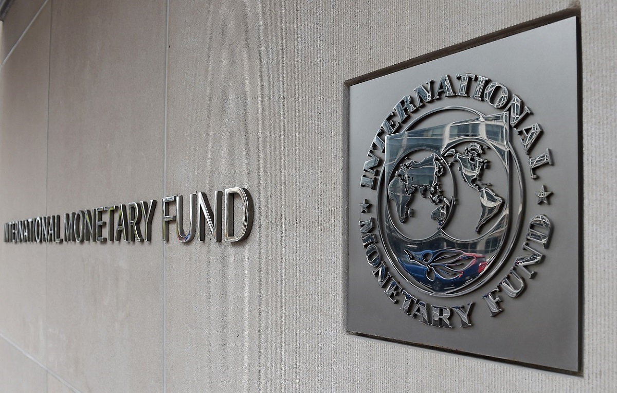 El logo del FMI en su sede en Washington. AFP/Olivier Douliery
