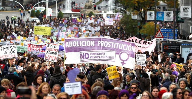 Movilización en Madrid para pedir el fin de la violencia de género y de la prostitución EFE
