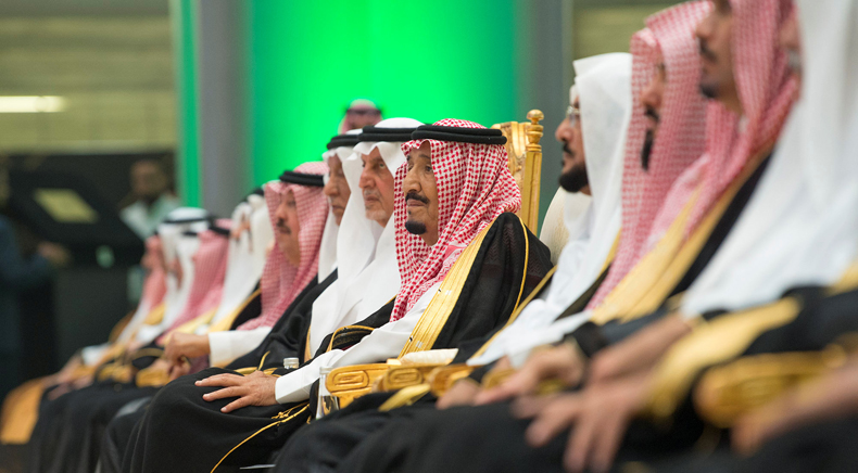 El rey Salman bin Abdulaziz Al Saud de Arabia Saudí, durante la inaurugación oficial del AVE a la Meca. REUTERS