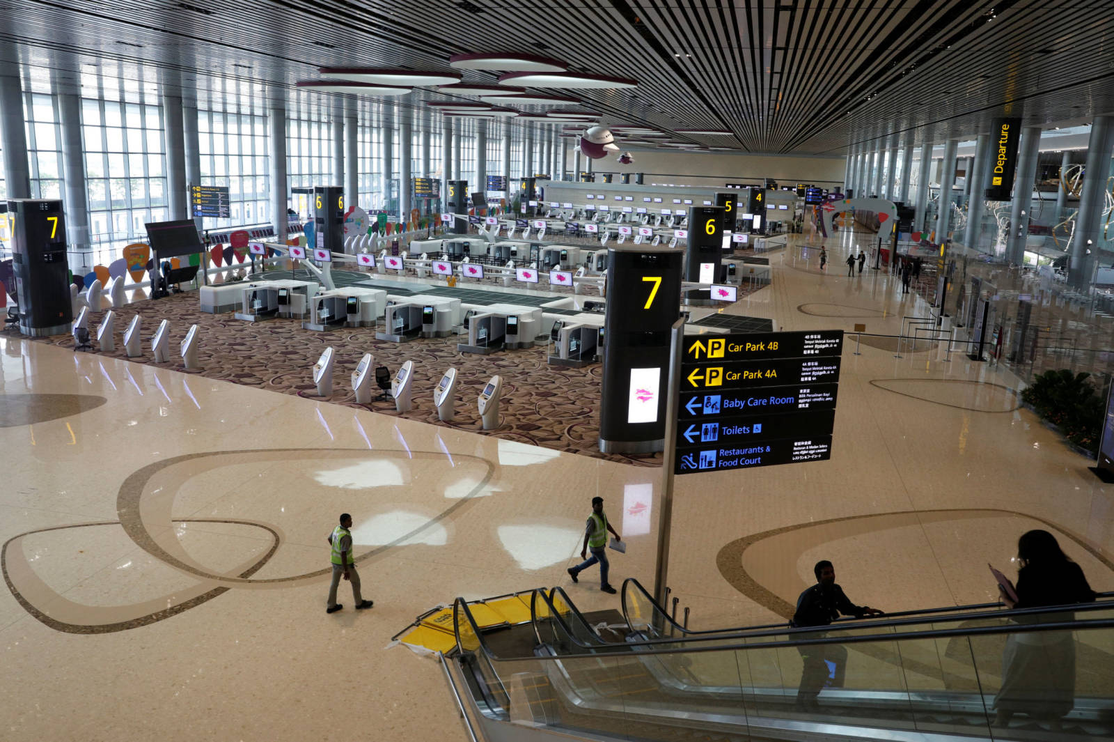 Vista de la nueva terminal robotizada del aeropuerto Changi de Singapur. REUTERS
