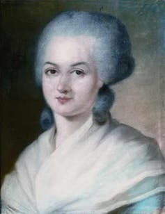 Retrato de Olympe De Gouges por Alexandre Kucharski.