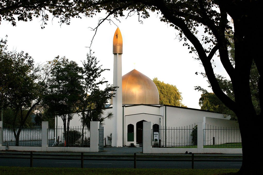 Vista de la mezquita de Al Noor en Deans Avenue en Christchurch, Nueva Zelanda. REUTERS / SNPA / Martin Hunter 