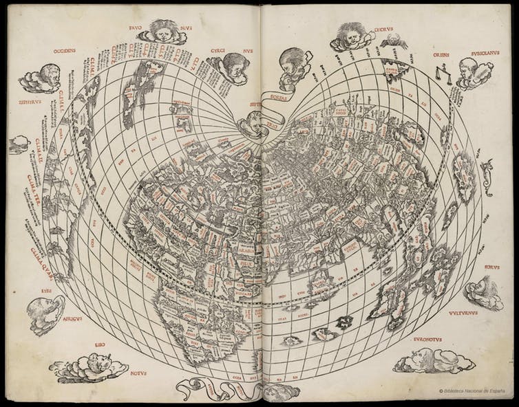Planisferio de Sylvanus o Mapamundi ptolemaico (1511), del cartógrafo italiano Bernardo Sylvanus. Kimon Berlin/Wikimedia Commons