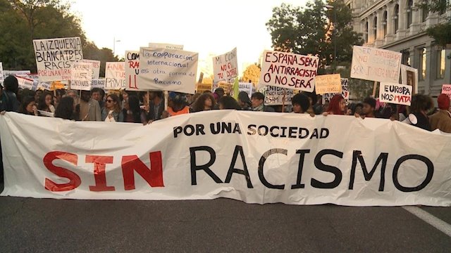 Imagen de la manifestación antirracista en Madrid, en noviembre de 2017. E.P.