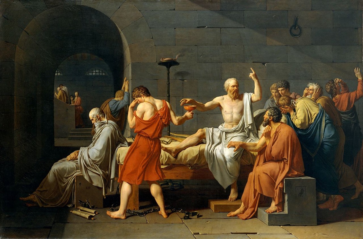 La muerte de Sócrates, (Jacques Louis David, 1787) Wikimedia Commons / Metropolitan Museum of Art