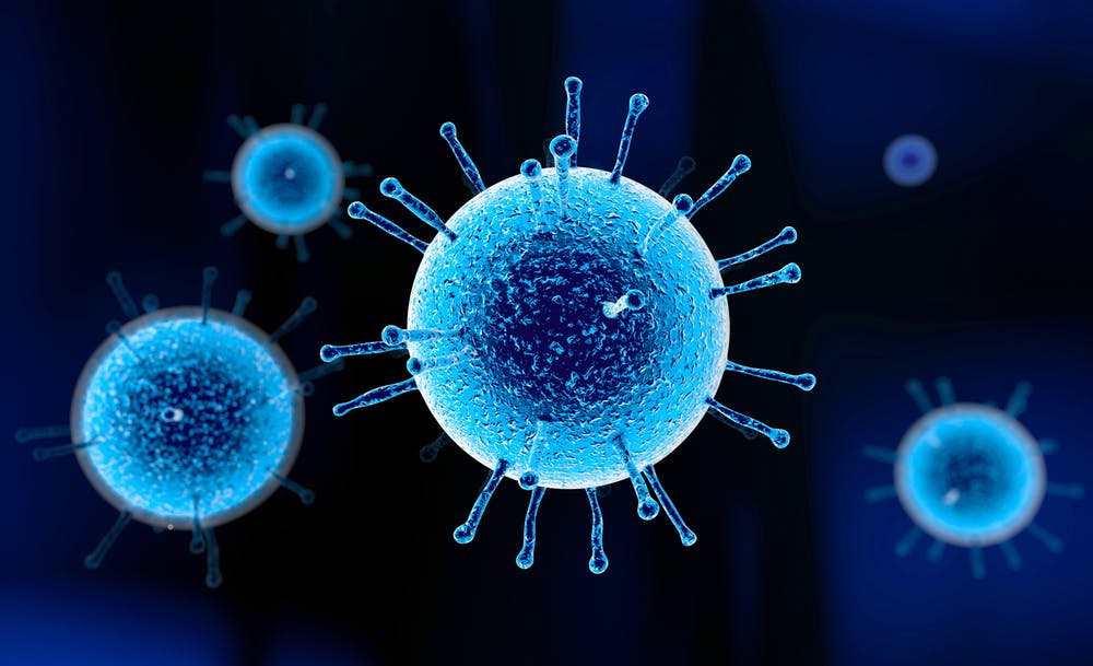 Representación en 3D de un virus de la gripe. Naeblys / Shutterstock