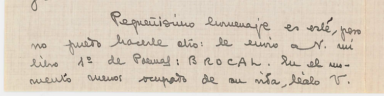 Carta de Carmen Conde. Fondo epistolar de la Casa-Museo Unamuno - Universidad de Salamanca., Author provided
